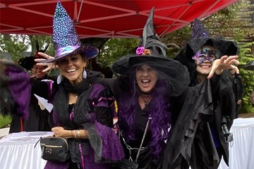 Witches Day Out - Smithville 3 women in witches costumes.