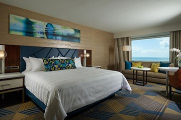 Hard Rock Hotel and Casino Atlantic City King Room with window view of Atlantic Ocean,