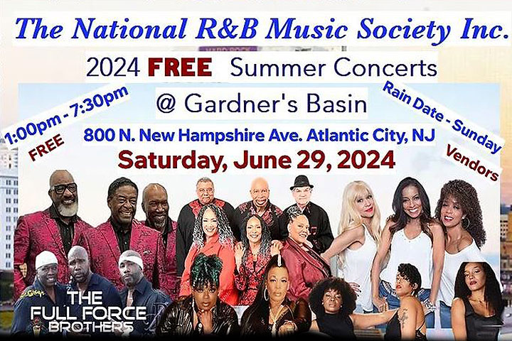 The National R&B Music Society Inc. 2024 Free Summer Concerts at Gardner's Basin